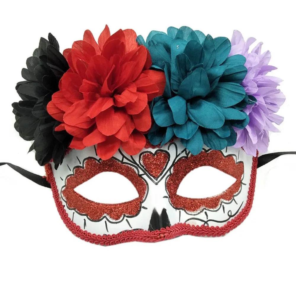 Premium Masks With Fire Devil Flowers For Masquerade Balls - ToylandEU
