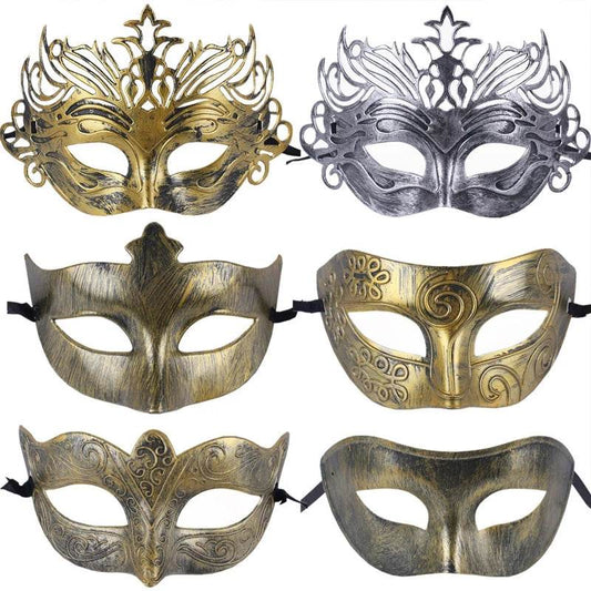 Premium Masquerade Mask Antique Copper Half Face For Women - ToylandEU