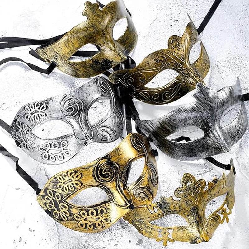 Premium Masquerade Mask Antique Copper Half Face For Women - ToylandEU