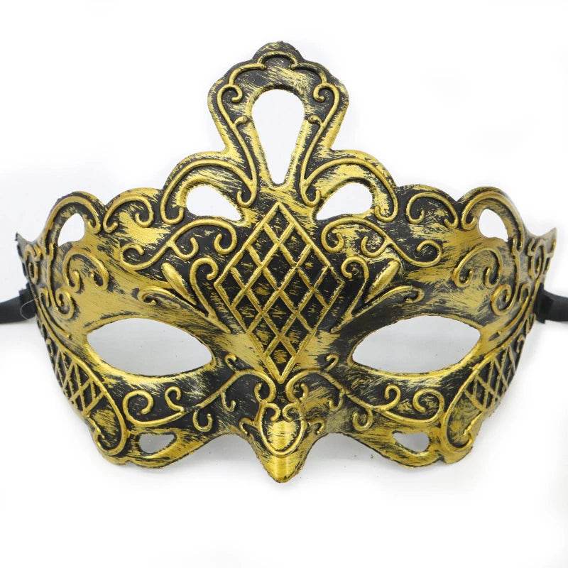 Premium Masquerade Mask Antique Copper Half Face For Women - ToylandEU