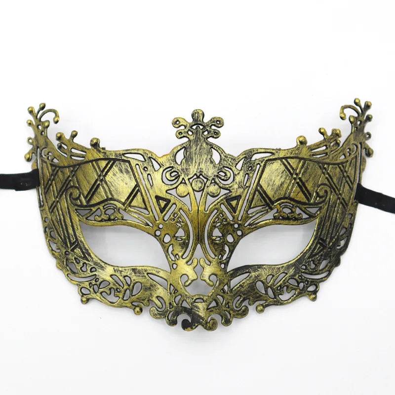 Premium Masquerade Mask Antique Copper Half Face For Women - ToylandEU