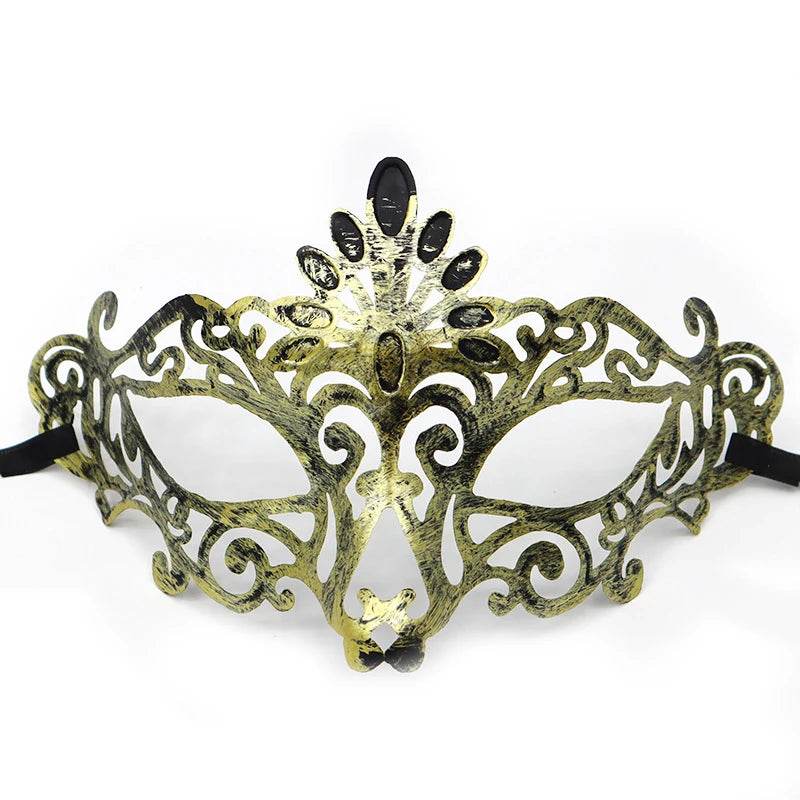 Premium Masquerade Mask Antique Copper Half Face For Women - ToylandEU