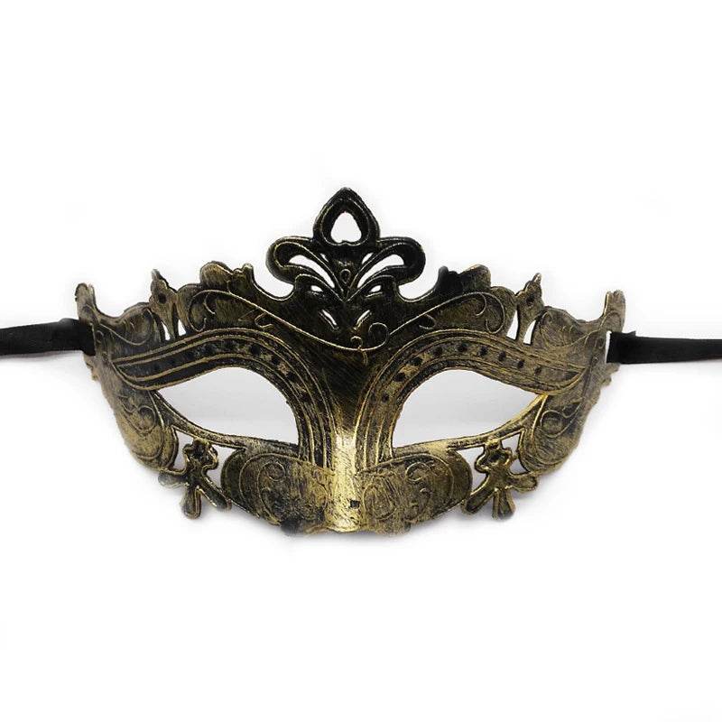 Premium Masquerade Mask Antique Copper Half Face For Women - ToylandEU