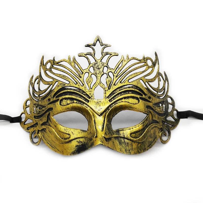 Premium Masquerade Mask Antique Copper Half Face For Women - ToylandEU