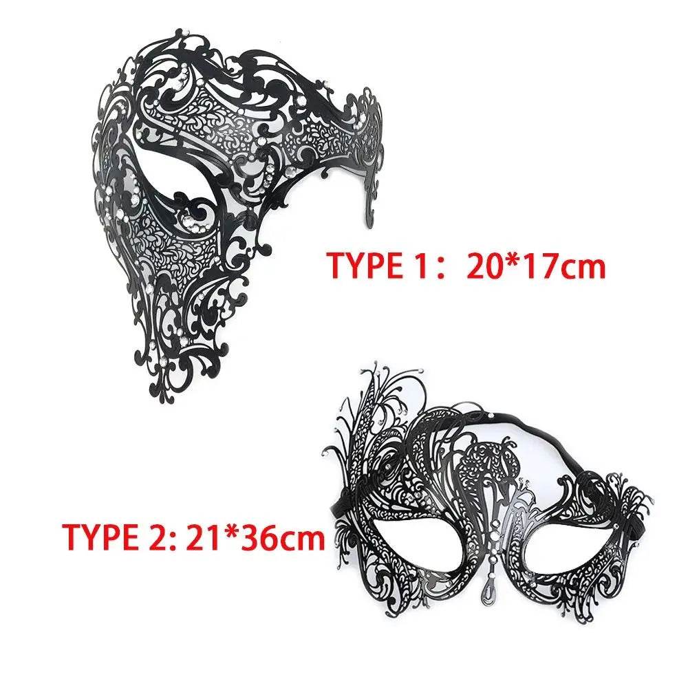 Premium Masquerade Mask Metal Skull Rhinestones For Adults - ToylandEU