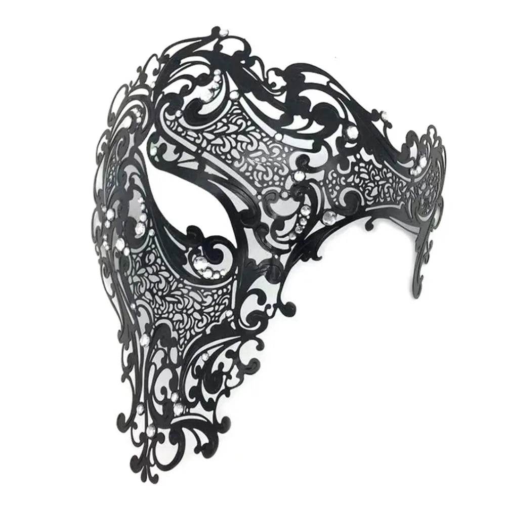 Premium Masquerade Mask Metal Skull Rhinestones For Adults - ToylandEU