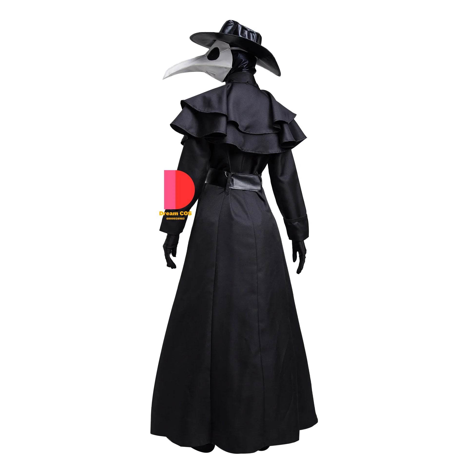Premium Medieval Plague Doctor Costume Hooded Robe Unisex - ToylandEU
