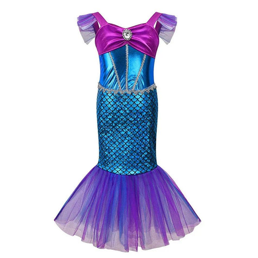 Premium Mermaid Dress Ankle Length With Appliques For Girls - ToylandEU