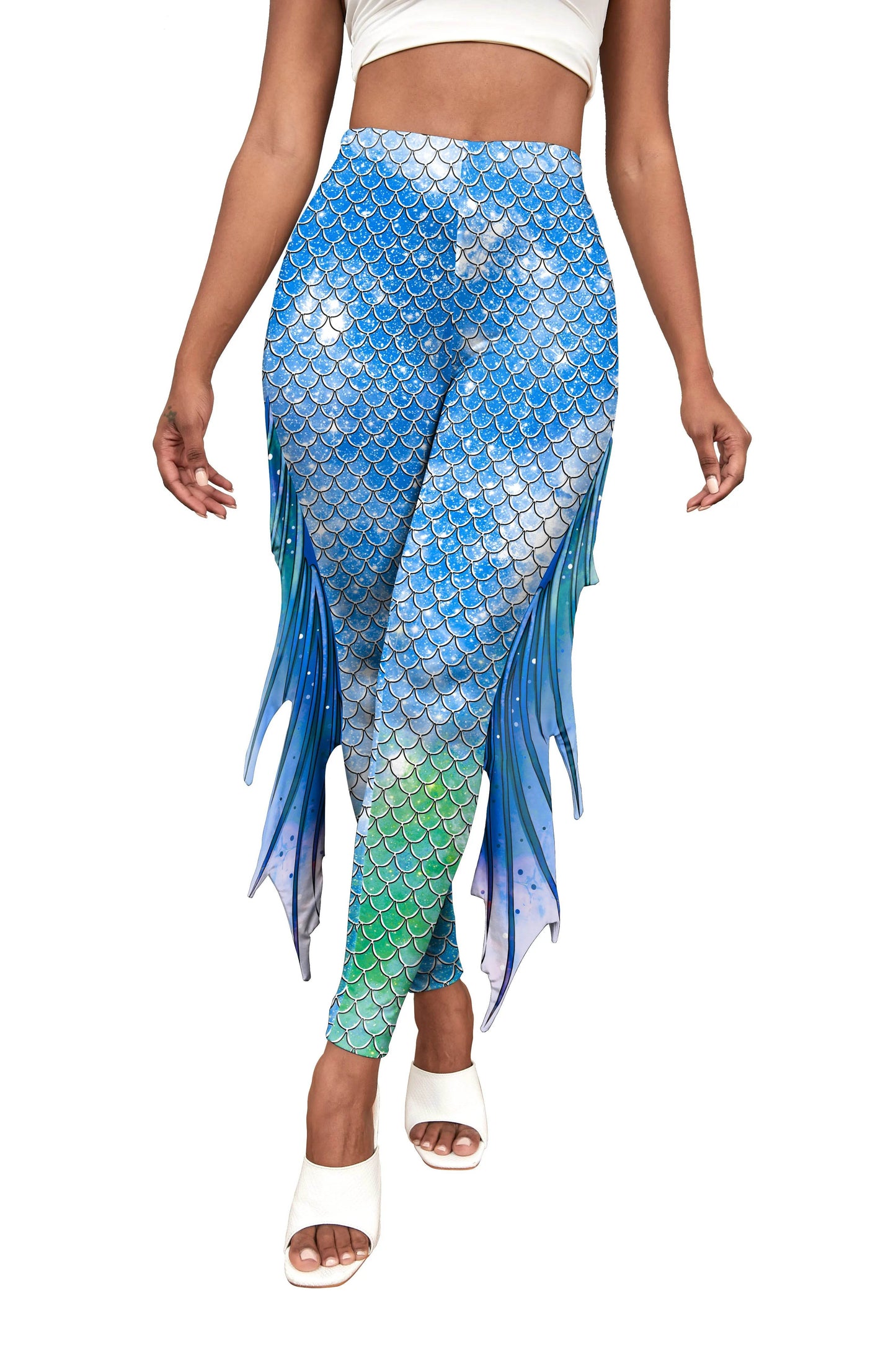 Premium Mermaid Leggings Fish Scale Pattern For Women - ToylandEU