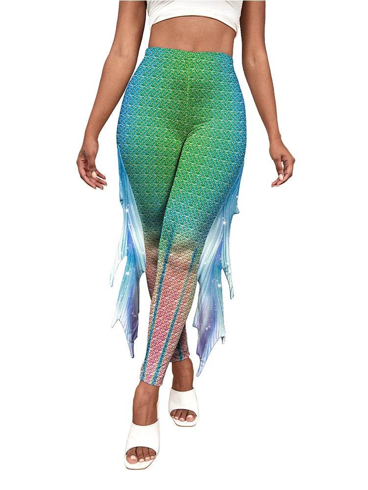 Premium Mermaid Leggings Fish Scale Pattern For Women - ToylandEU