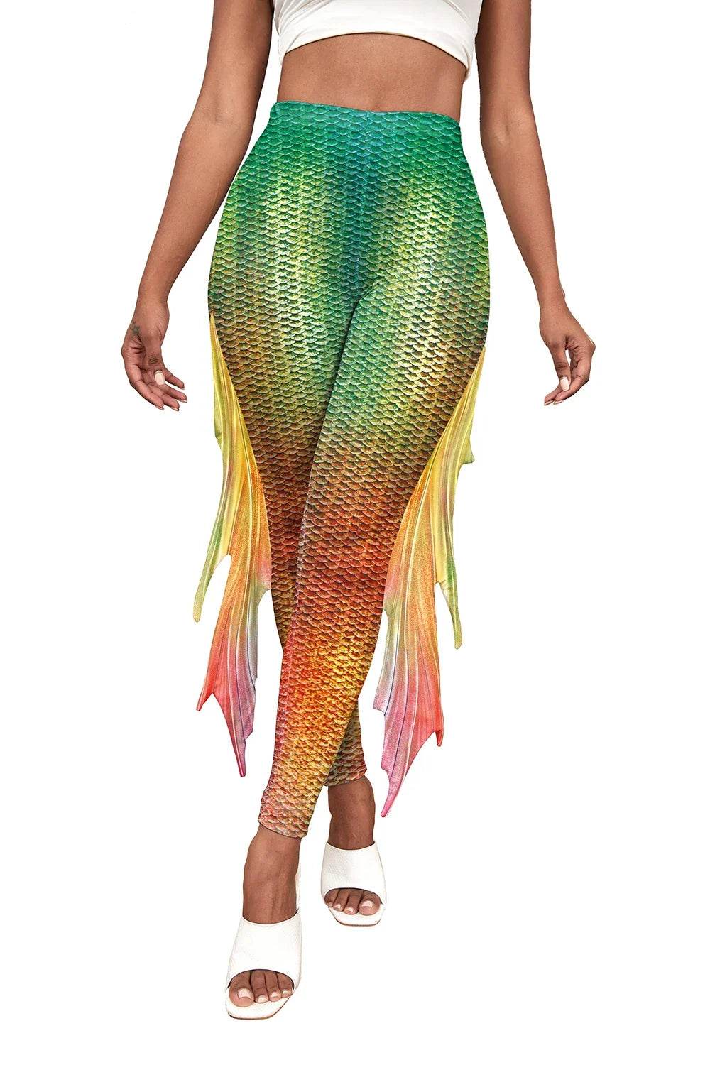 Premium Mermaid Leggings Fish Scale Pattern For Women - ToylandEU