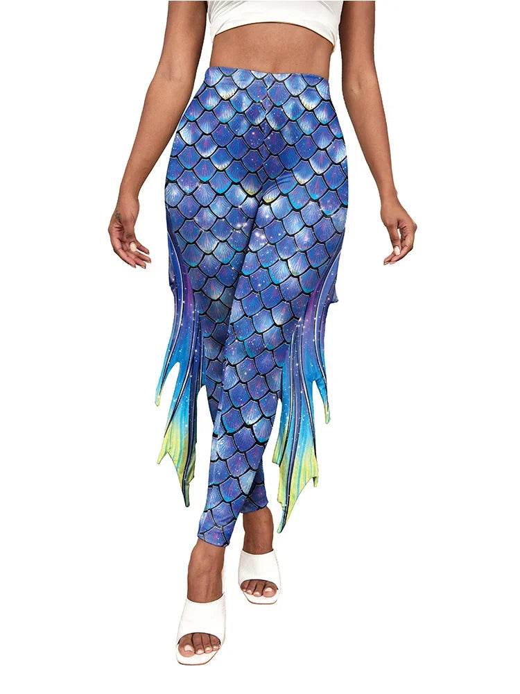 Premium Mermaid Leggings Fish Scale Pattern For Women - ToylandEU