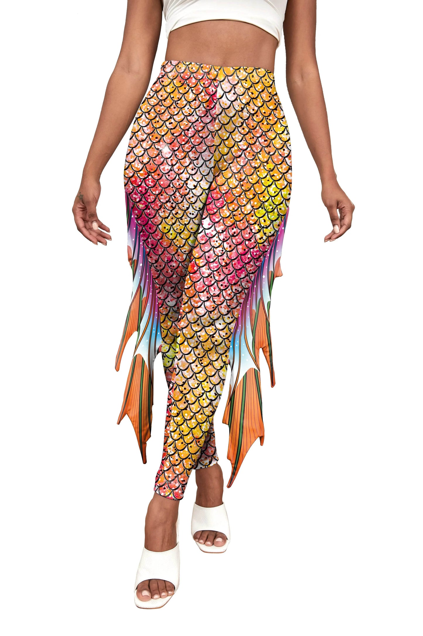 Premium Mermaid Leggings Fish Scale Pattern For Women - ToylandEU