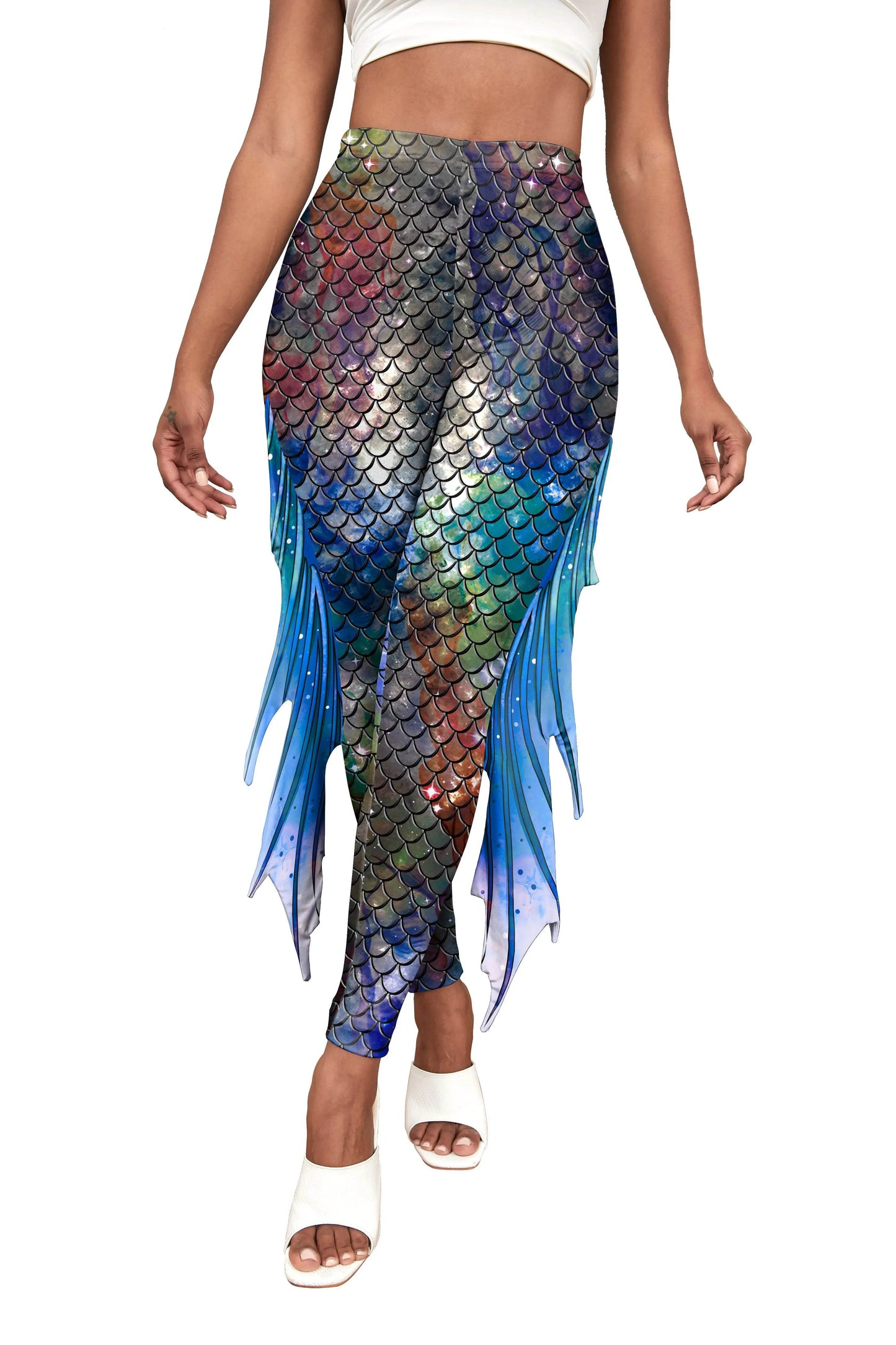 Premium Mermaid Leggings Fish Scale Pattern For Women - ToylandEU