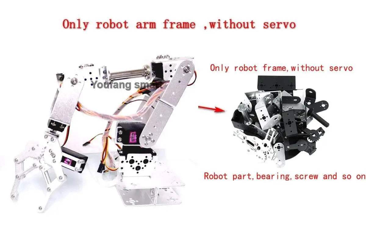 Premium Metal Alloy Robot Arm Kit with Programmable Claw for Educational Robotics and DIY Projects - ToylandEU