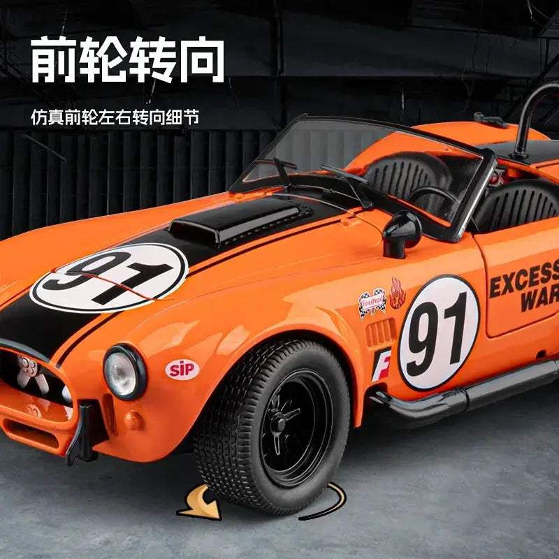 Premium Metal Diecast 1:22 Ford Shelby Cobra Desktop Display - ToylandEU