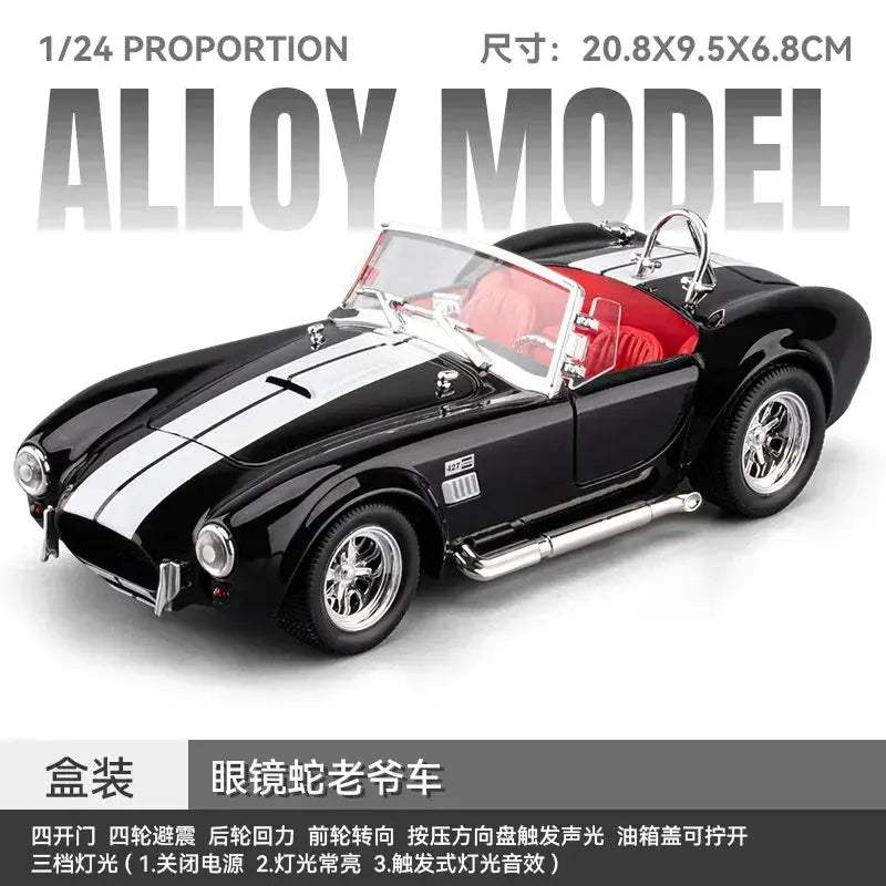 Premium Metal Diecast 1:22 Ford Shelby Cobra Desktop Display - ToylandEU