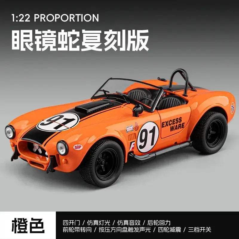 Premium Metal Diecast 1:22 Ford Shelby Cobra Desktop Display - ToylandEU