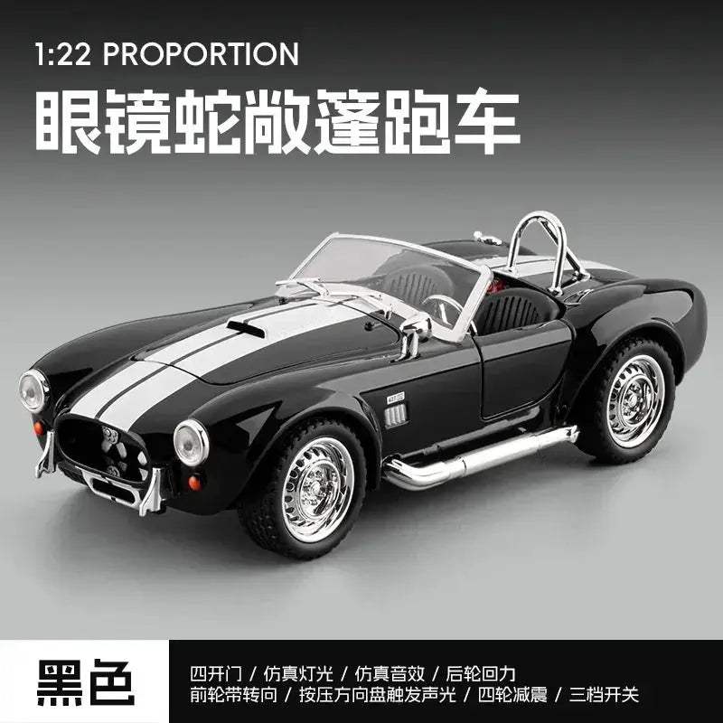 Premium Metal Diecast 1:22 Ford Shelby Cobra Desktop Display - ToylandEU