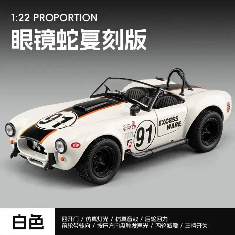 Premium Metal Diecast 1:22 Ford Shelby Cobra Desktop Display - ToylandEU