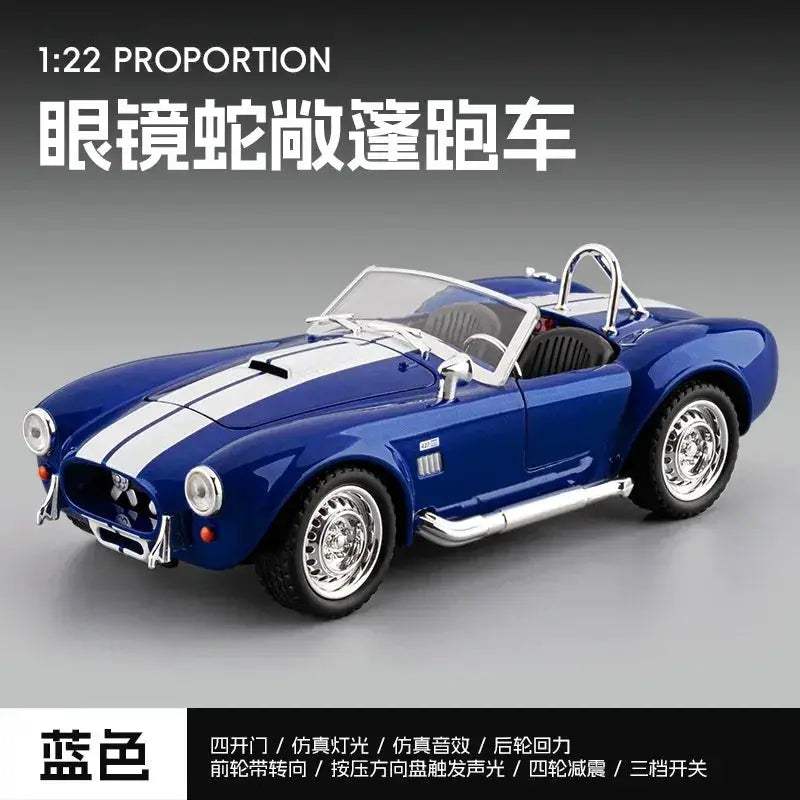 Premium Metal Diecast 1:22 Ford Shelby Cobra Desktop Display - ToylandEU