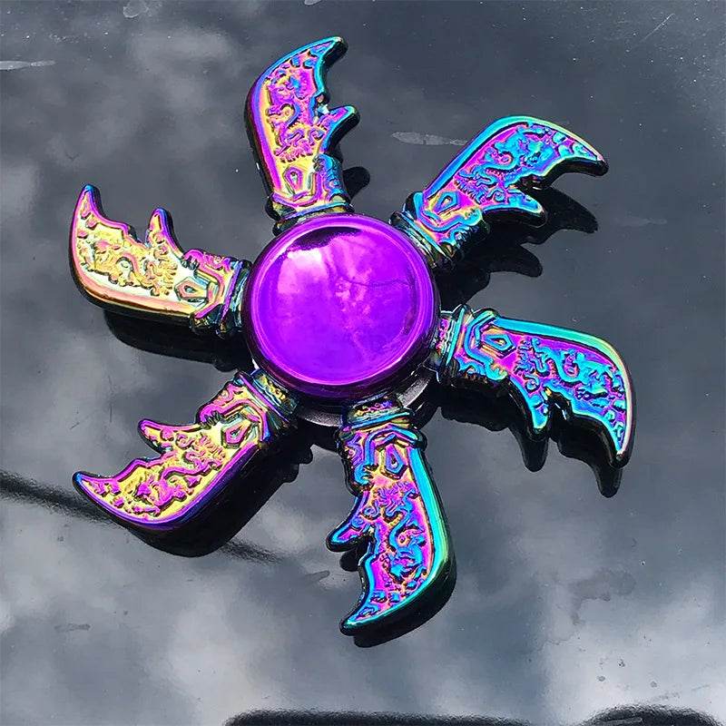 Premium Metal Fidget Spinner with Rainbow Gradient Color for Stress Relief and Anxiety Management for Kids and Adults - ToylandEU