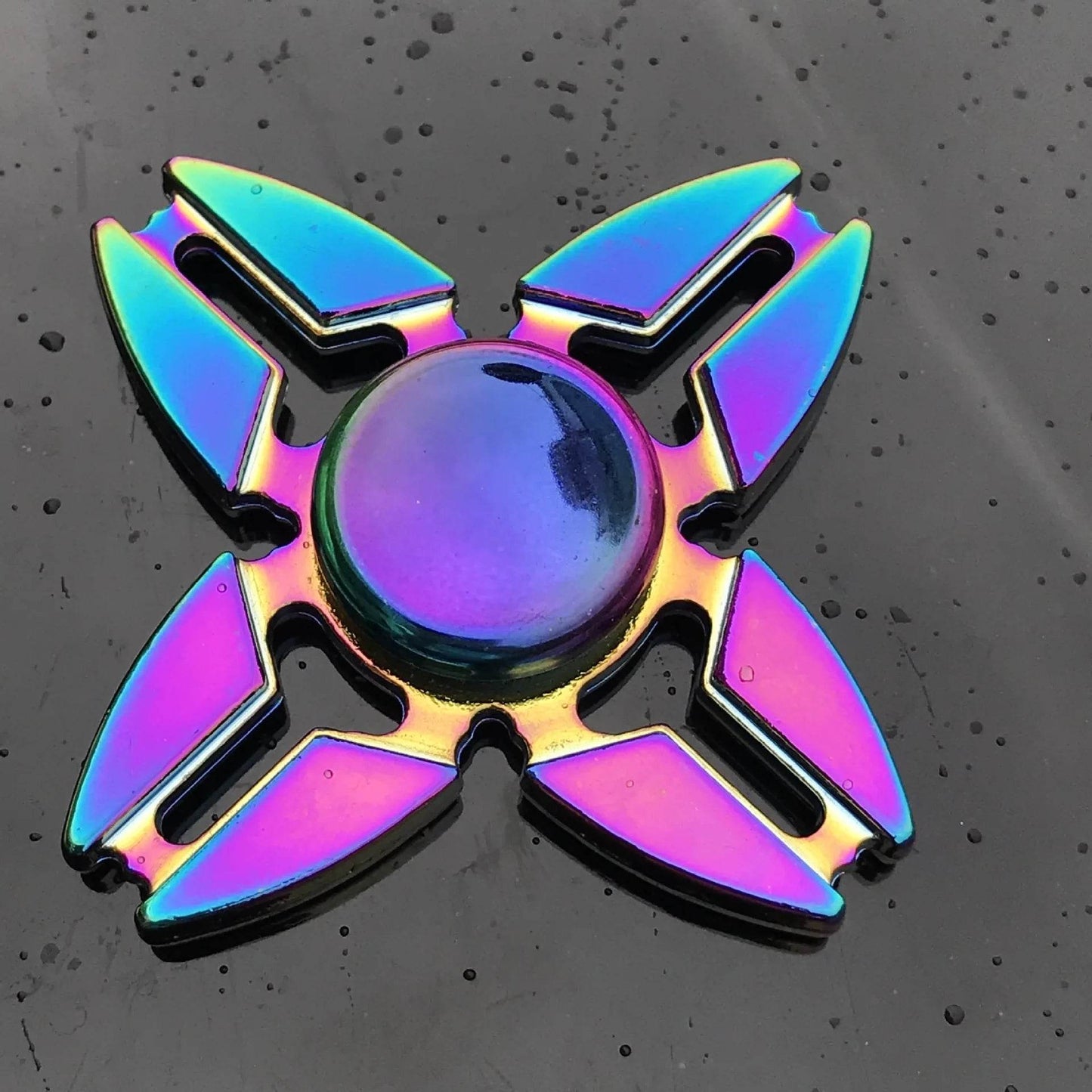 Premium Metal Fidget Spinner with Rainbow Gradient Color for Stress Relief and Anxiety Management for Kids and Adults - ToylandEU