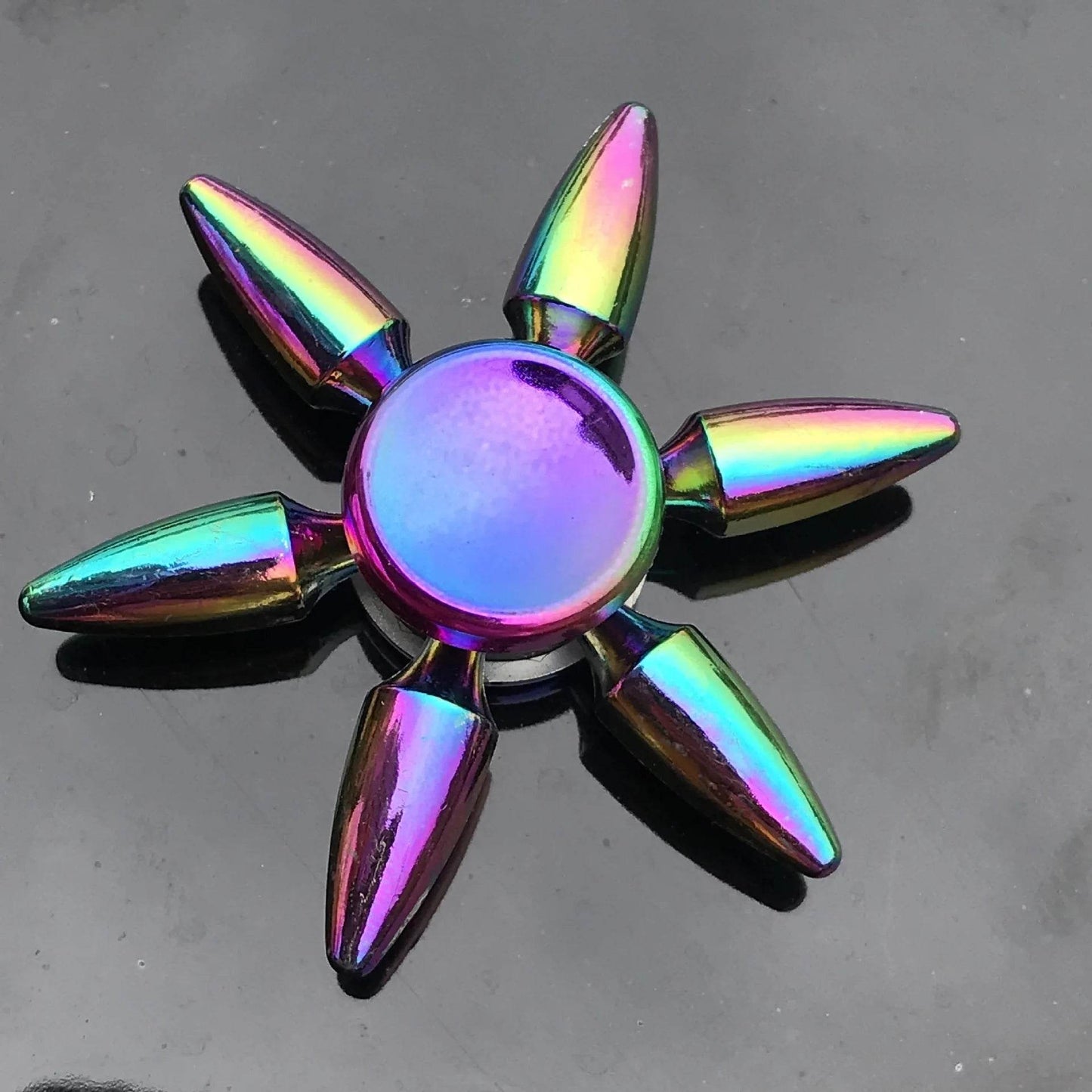 Premium Metal Fidget Spinner with Rainbow Gradient Color for Stress Relief and Anxiety Management for Kids and Adults - ToylandEU