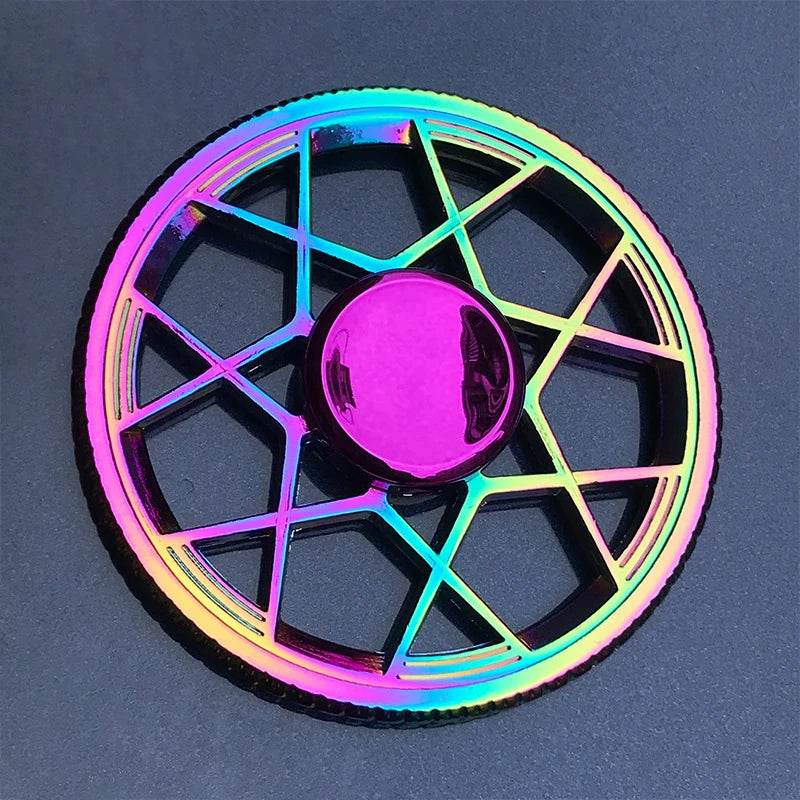 Premium Metal Fidget Spinner with Rainbow Gradient Color for Stress Relief and Anxiety Management for Kids and Adults - ToylandEU