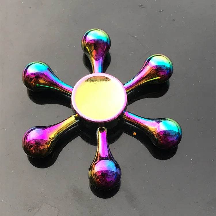 Premium Metal Fidget Spinner with Rainbow Gradient Color for Stress Relief and Anxiety Management for Kids and Adults - ToylandEU