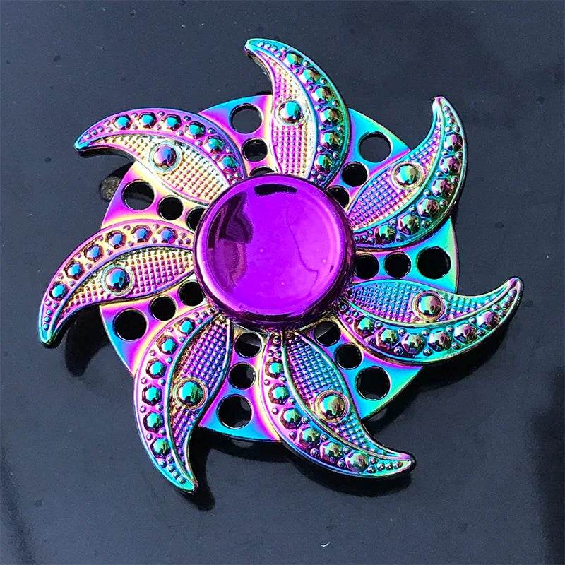 Premium Metal Fidget Spinner with Rainbow Gradient Color for Stress Relief and Anxiety Management for Kids and Adults - ToylandEU
