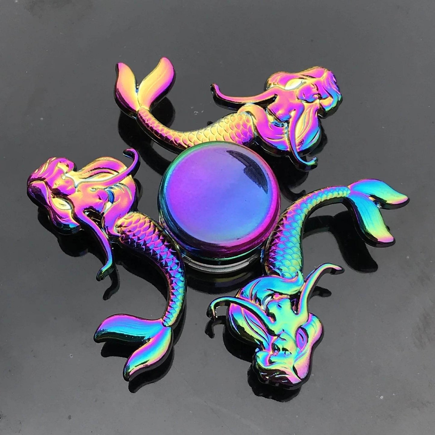 Premium Metal Fidget Spinner with Rainbow Gradient Color for Stress Relief and Anxiety Management for Kids and Adults - ToylandEU