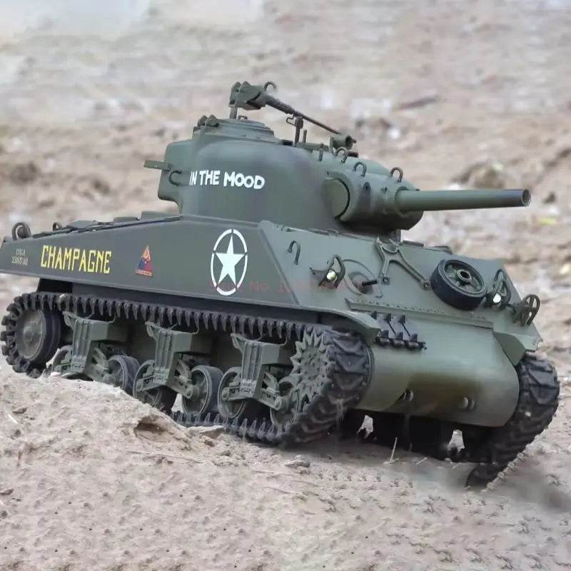 Premium Metal RC Tank M4A3 1to16 Battle Simulation for Fans - ToylandEU