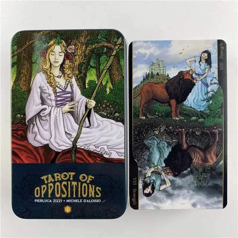 Premium Metal Tarot Deck with Pink Gilded Edition and Guidebook for Divination Enthusiasts - ToylandEU