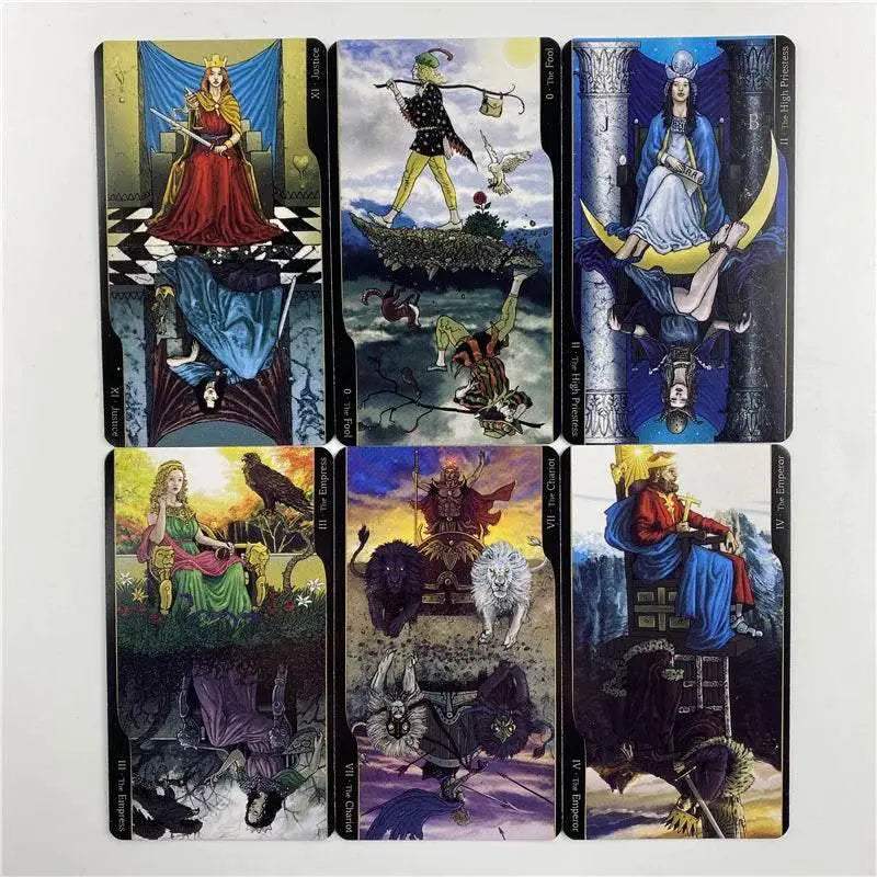 Premium Metal Tarot Deck with Pink Gilded Edition and Guidebook for Divination Enthusiasts - ToylandEU