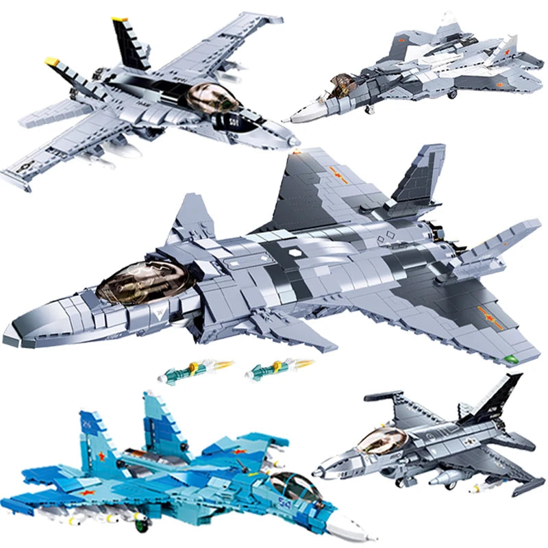 Premium Military Aircraft Building Blocks Set Compatible With Lego For Aviation Enthusiasts - ToylandEU