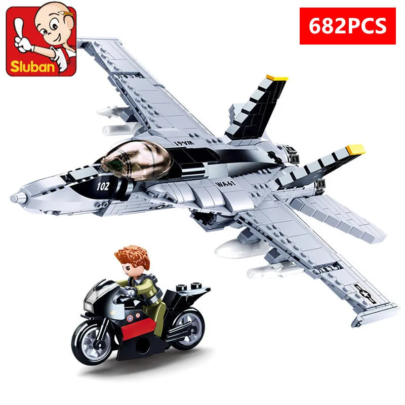Premium Military Aviation Building Blocks F A 18E Super Hornet Lego Compatible For Aviation Enthusiasts - ToylandEU