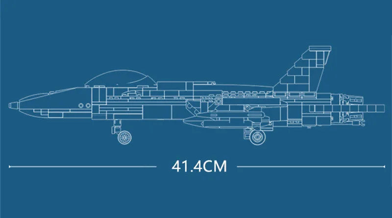 Premium Military Aviation Building Blocks F A 18E Super Hornet Lego Compatible For Aviation Enthusiasts - ToylandEU