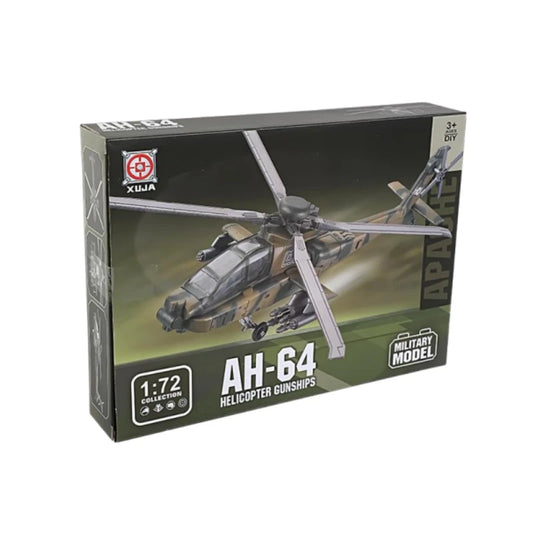 Premium Military Building Block Model One Seventy Two Scale AH 64 Apache Helicopter Lego Compatible For Boys - ToylandEU