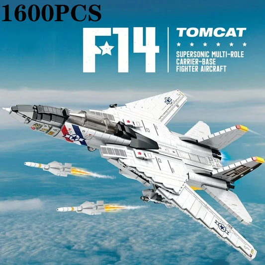 Premium Military Building Blocks F14 Tomcat Carrier Base Model 1600Pcs For Kids And Adults - ToylandEU