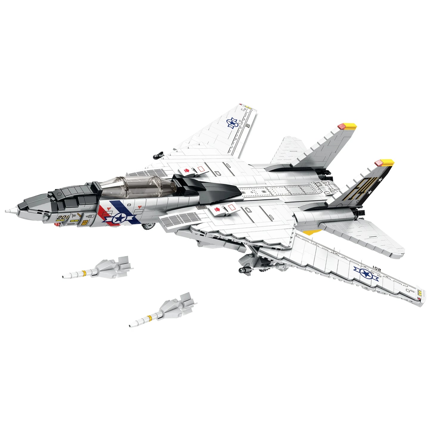 Premium Military Building Blocks F14 Tomcat Carrier Base Model 1600Pcs For Kids And Adults - ToylandEU