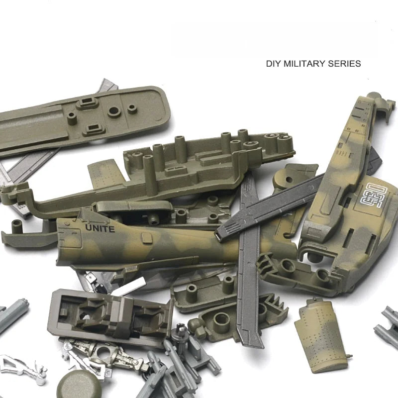 Premium Military Building Blocks Set 1 72 Scale AH 64 Apache Model Self Locking Bricks For Boys - ToylandEU