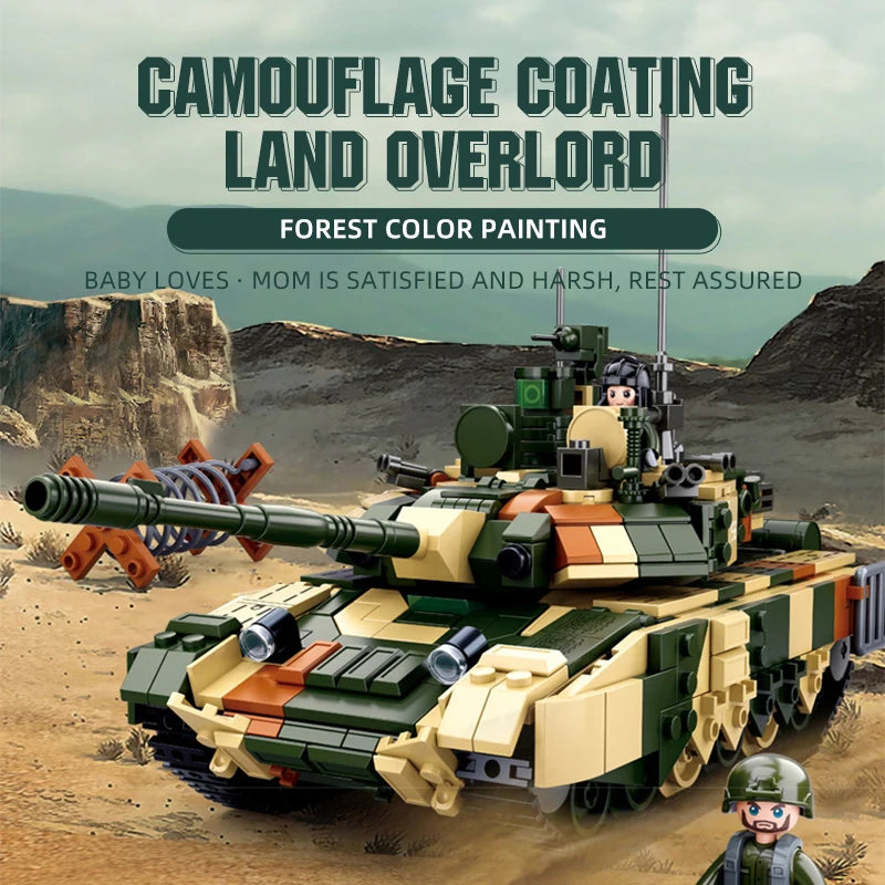 Premium Military Building Blocks Toy Set T90MS Main Battle Tank Model For Kids And Adult Collectors Gift - ToylandEU