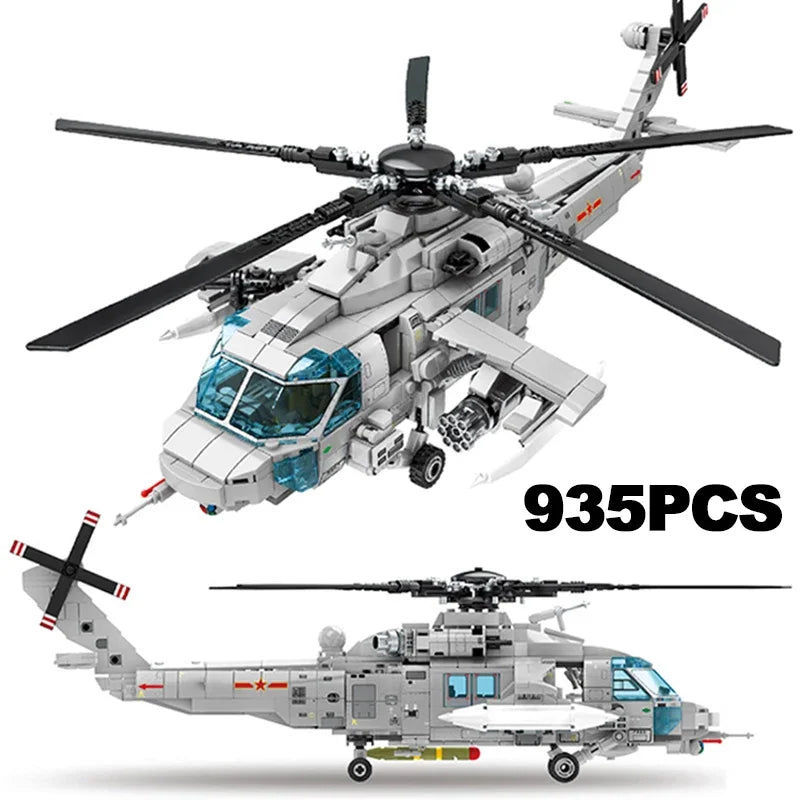 Premium Military Helicopter Building Blocks Kit With Realistic Detail STEM Toy For Kids And Adults - ToylandEU