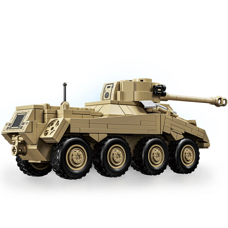 Premium Military Model Building Blocks Kit SdKfz 234 Heavy Armored Vehicle For Kids And History Enthusiasts - ToylandEU