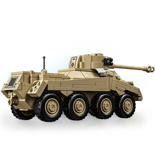 Premium Military Model Building Blocks Kit SdKfz 234 Heavy Armored Vehicle For Kids And History Enthusiasts - ToylandEU