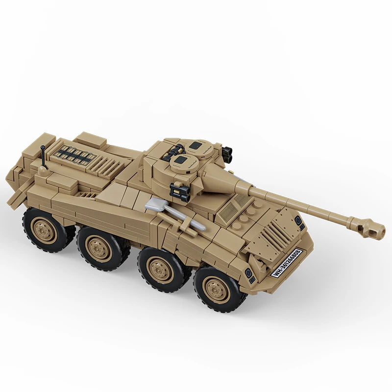 Premium Military Model Building Blocks Kit SdKfz 234 Heavy Armored Vehicle For Kids And History Enthusiasts - ToylandEU