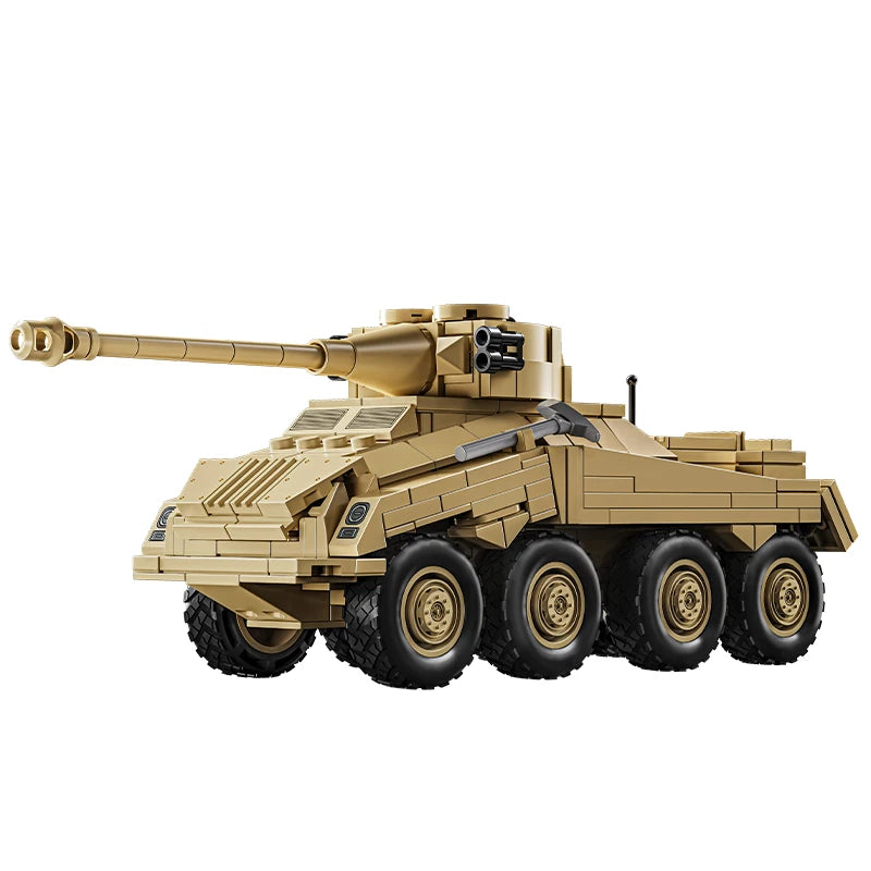 Premium Military Model Building Blocks Kit SdKfz 234 Heavy Armored Vehicle For Kids And History Enthusiasts - ToylandEU