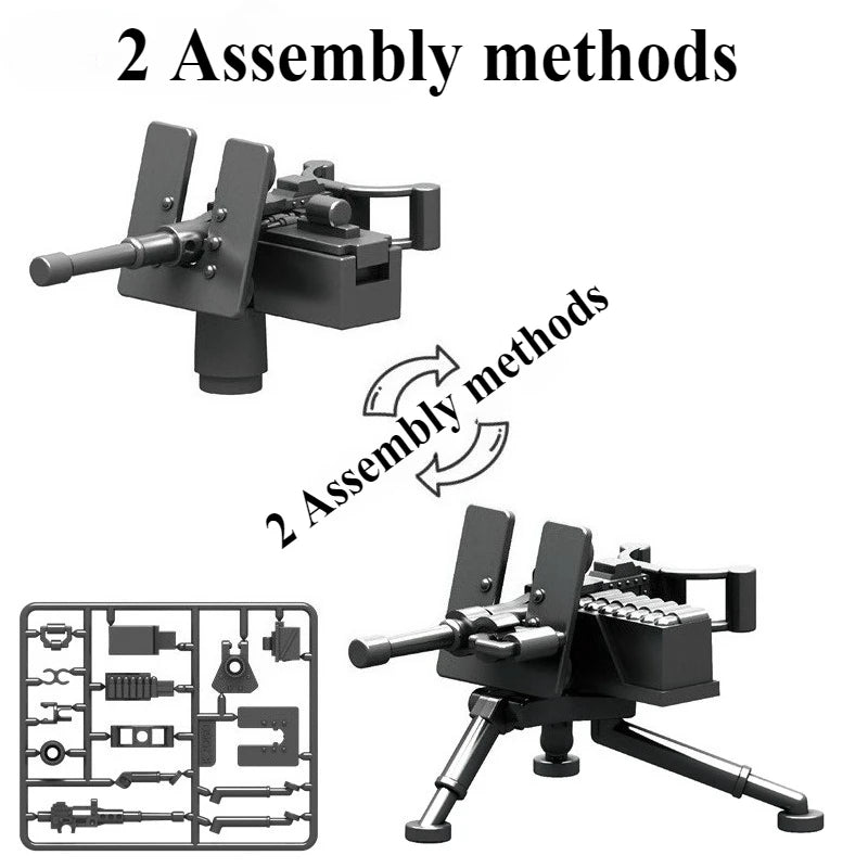 Premium Military Puzzle Building Toy DIY Machine Gun And Cannon Battle Set For Boys - ToylandEU