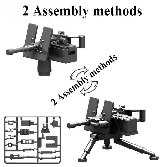Premium Military Puzzle Building Toy DIY Machine Gun And Cannon Battle Set For Boys - ToylandEU
